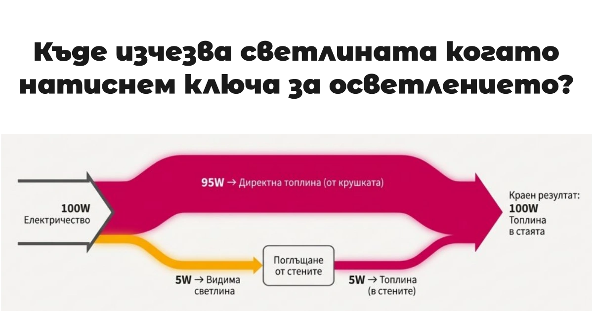 Къде изчезва светлината когато натиснем ключа за осветлението?